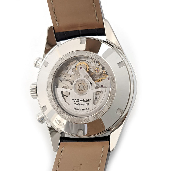 TAG HEUER 
Carrera Calibre 16 chronographe 
Avec boîte et papiers