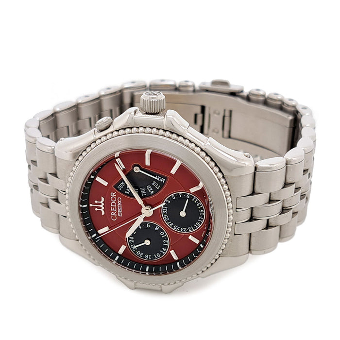 SEIKO 
クレドール パシフィーク デイデイト レッドダイヤル