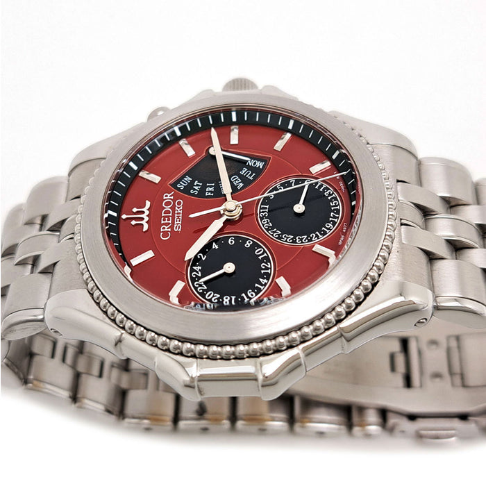 SEIKO 
クレドール パシフィーク デイデイト レッドダイヤル
