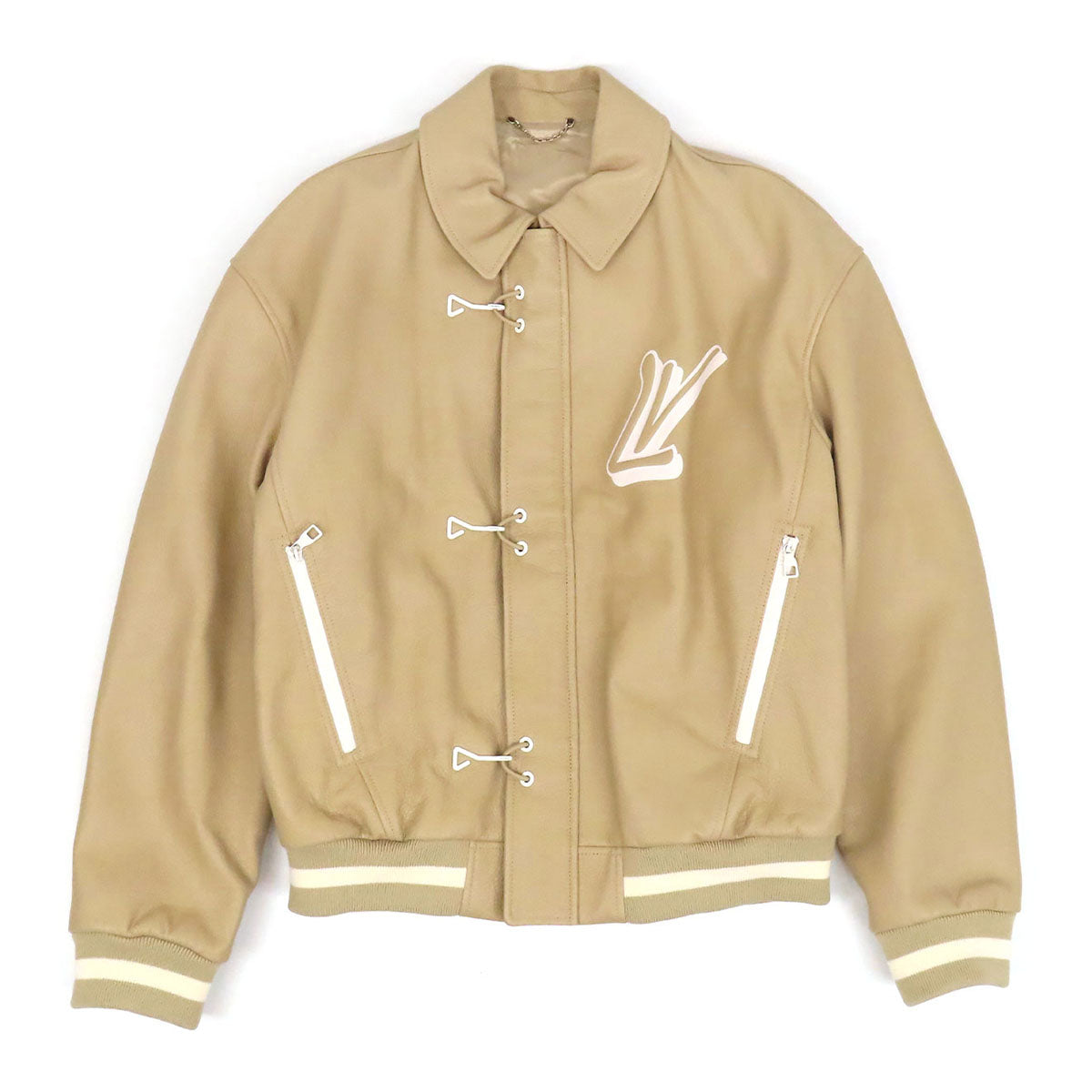 ✴*◆様 ま*ん様 LOUIS VUITTON スエードレザー　ジャケット LOUIS VUITTON LV フック 牛革 ロゴ レザー ジャケット– TS Trading Co