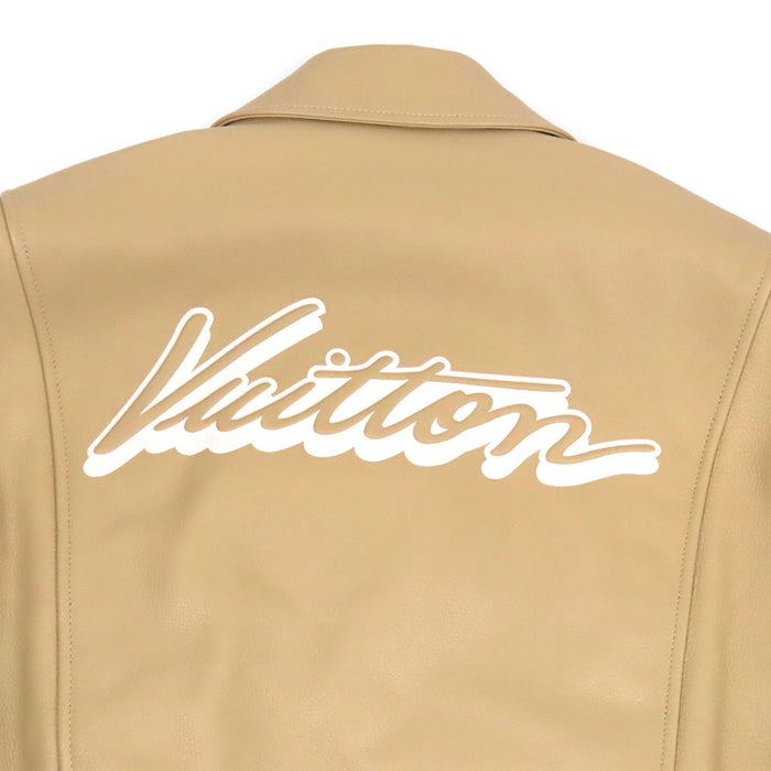 LOUIS VUITTON 
LV フック 牛革 
ロゴ レザー ジャケット