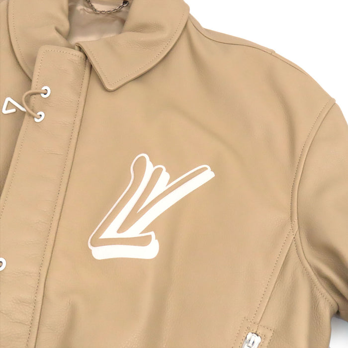 LOUIS VUITTON 
LV フック 牛革 
ロゴ レザー ジャケット