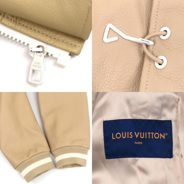 LOUIS VUITTON 
LV フック 牛革 
ロゴ レザー ジャケット