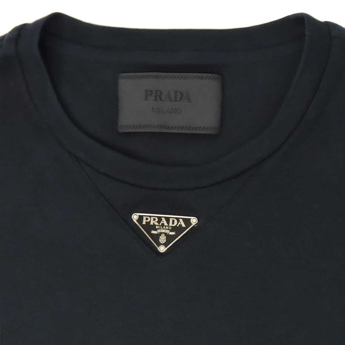 PRADA 
三角プレート コットン クルーネック 
トライアングルロゴ クルーネック Tシャツ