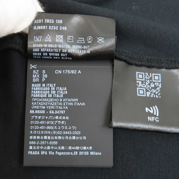PRADA 
三角プレート コットン クルーネック 
トライアングルロゴ クルーネック Tシャツ