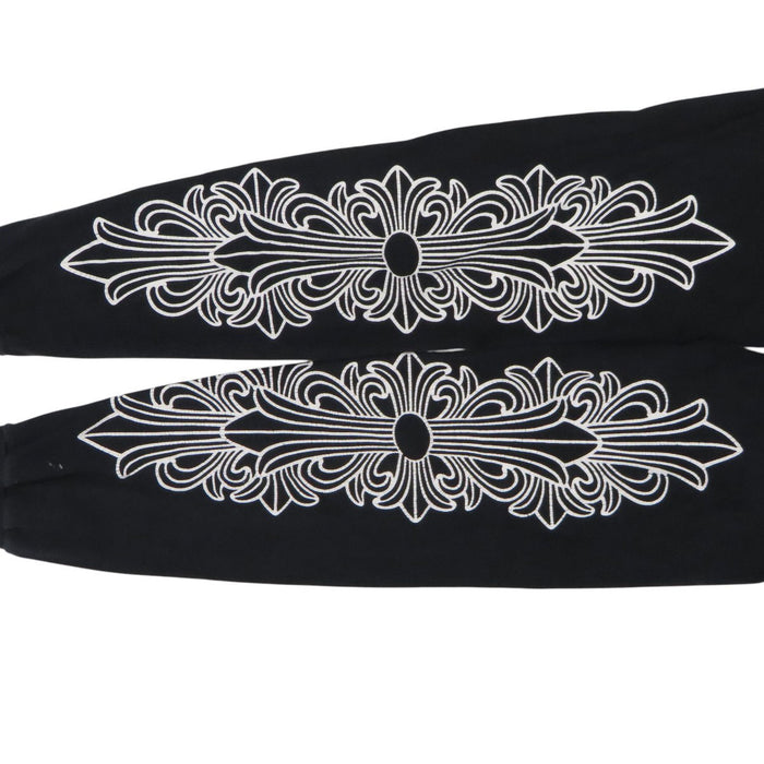 CHROME HEARTS 
CH コットン クルーネック 
台北限定 袖フローラル ホースシュー ロングスリーブ Tシャツ