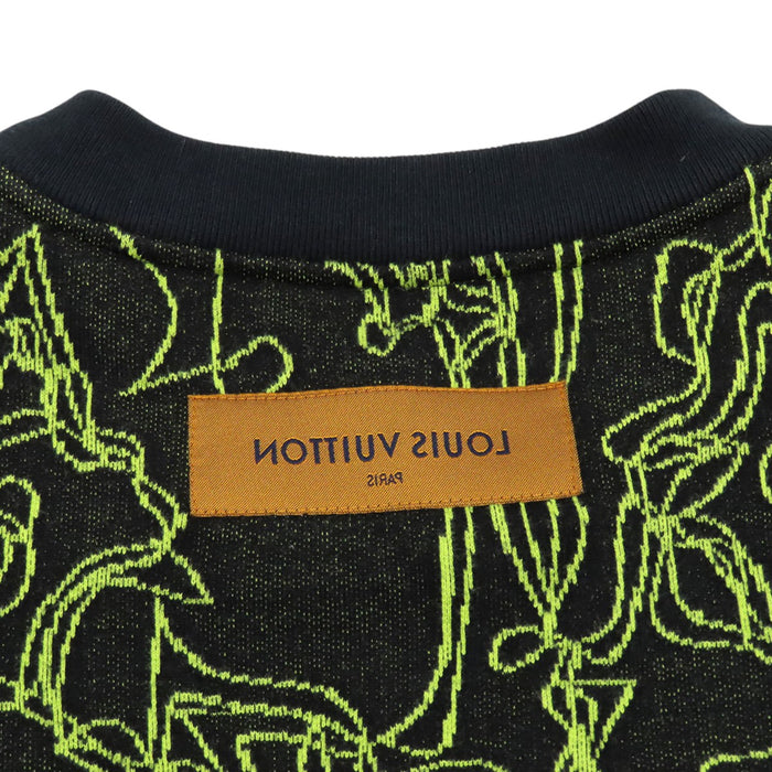 LOUIS VUITTON 
LV 総柄 コットン クルーネック 
ウェイビー モノグラム ニット
