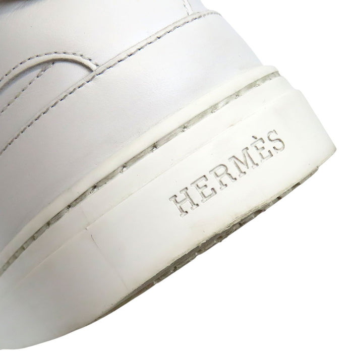 HERMES 
ケリーバックル レザー ゴールドカラーメタル ローカット 
デイ レザー スニーカー