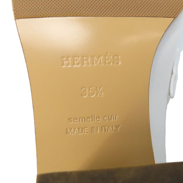 HERMES 
H アッシュ レザー ハイヒール シルバーカラー金具 
エリゼ 70 パンプス