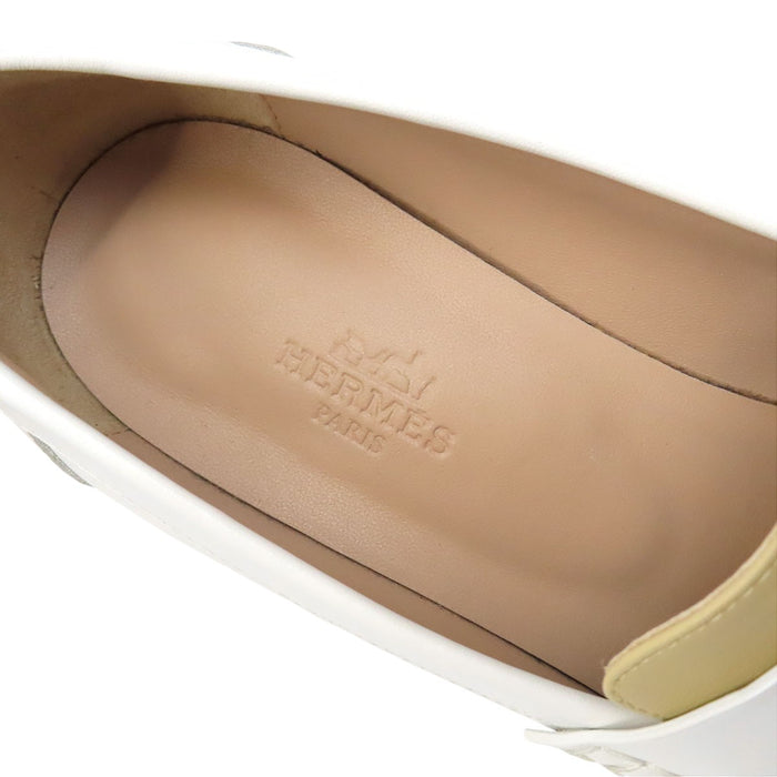 HERMES 
H アッシュ レザー ハイヒール シルバーカラー金具 
エリゼ 70 パンプス