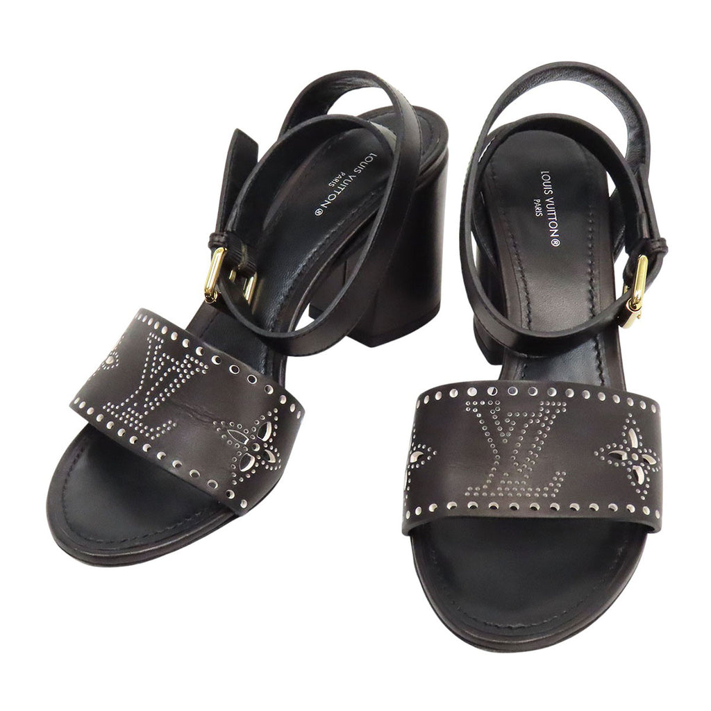 LOUIS VUITTON LV パンチング ヒール ゴールドカラー ホライゾン