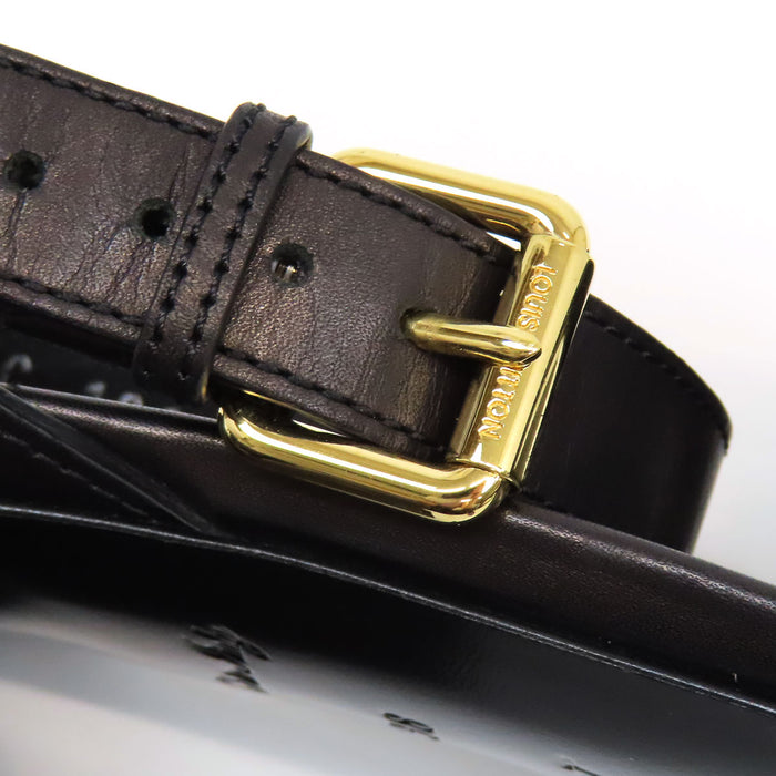 LOUIS VUITTON 
LV パンチング ヒール ゴールドカラー 
ホライゾン ライン サンダル