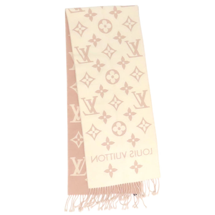 LOUIS VUITTON 
LV ロゴ 総柄 フリンジ ウール 
LV エセンシャル マフラー 
モノグラム