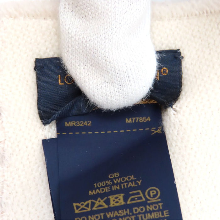 LOUIS VUITTON 
LV ロゴ 総柄 フリンジ ウール 
LV エセンシャル マフラー 
モノグラム