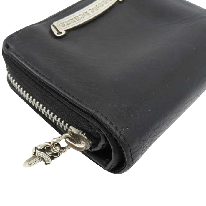 CHROME HEARTS 
CH SQ ZIP BILL スクロールラベル ダガージップ 
スクエアジップビル ラウンドジップ レザーウォレット