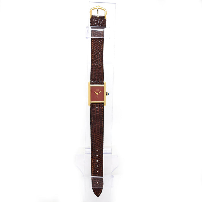 CARTIER 
Must Tank SM Bordeaux Overhauled