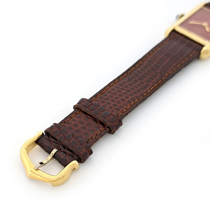 CARTIER 
Must Tank SM Bordeaux Overhauled