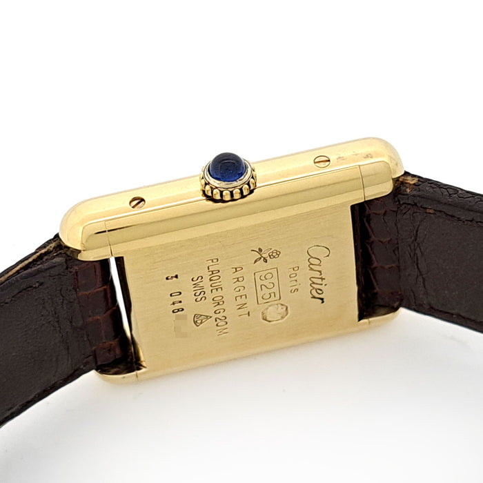 CARTIER 
Must Tank SM Bordeaux Overhauled