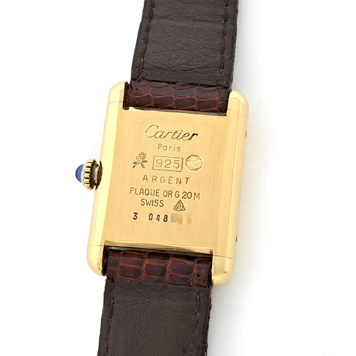 CARTIER 
Must Tank SM Bordeaux Overhauled