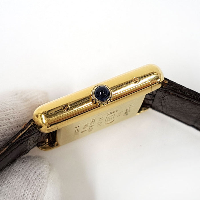 CARTIER 
Must Tank SM Bordeaux Overhauled