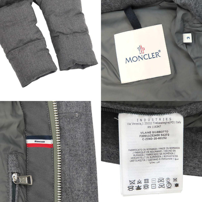 MONCLER 
ウール ファー フード 
VILAINE ダウンジャケット