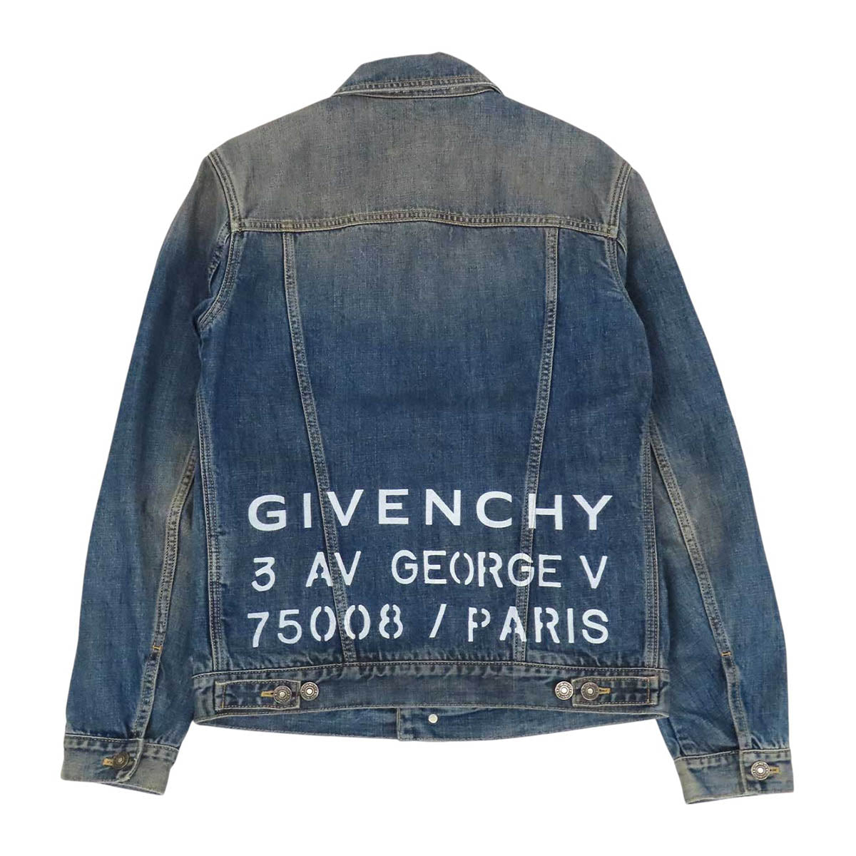 GIVENCHY ロゴボタン コットン バックプリント デニムジャケット– TS