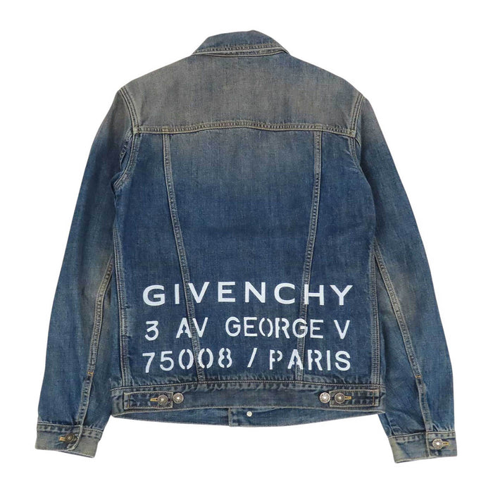 GIVENCHY 
ロゴボタン コットン 
バックプリント デニムジャケット