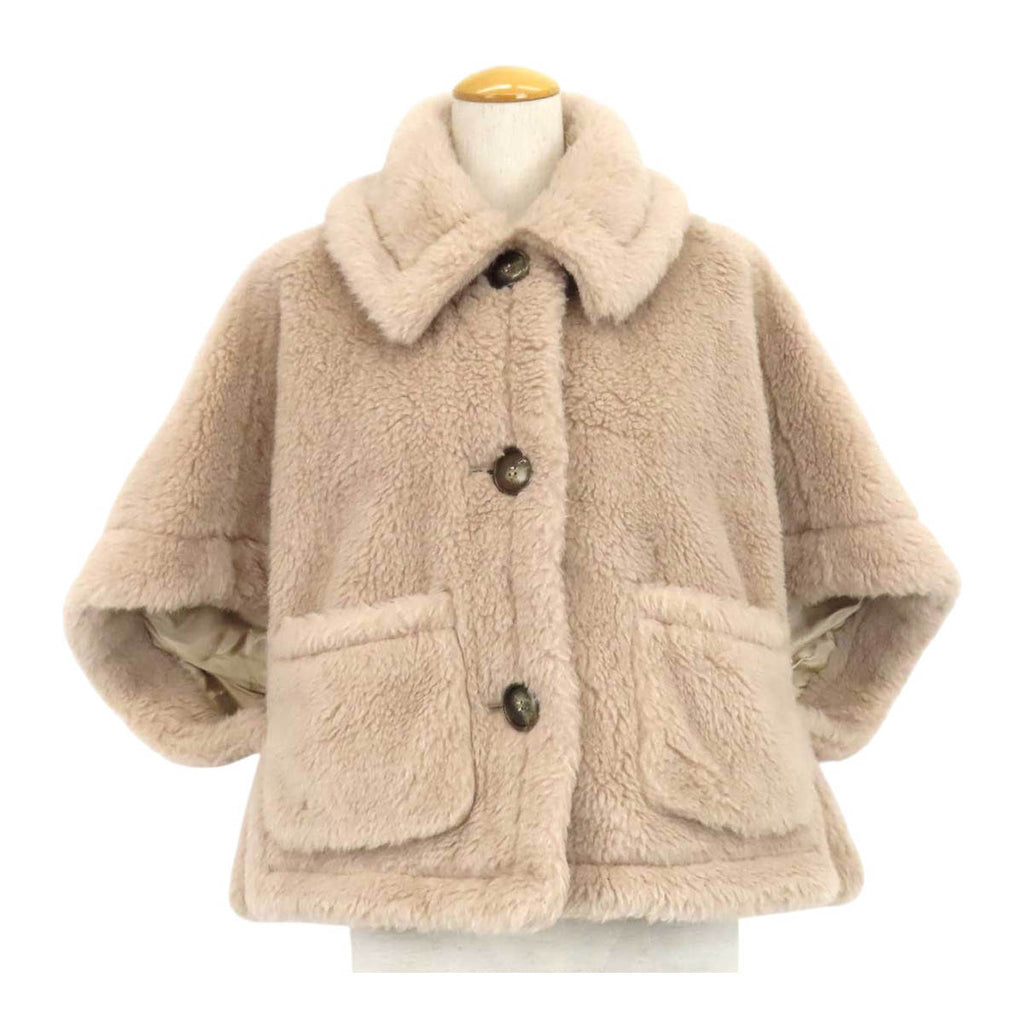 MAX MARA ロゴボタン ニューテルツォ アルパカ ウール サンド NEWTERZO