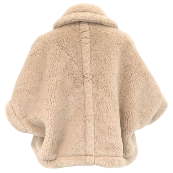 MAX MARA 
ロゴボタン ニューテルツォ アルパカ ウール サンド 
NEWTERZO テディベア ケープ