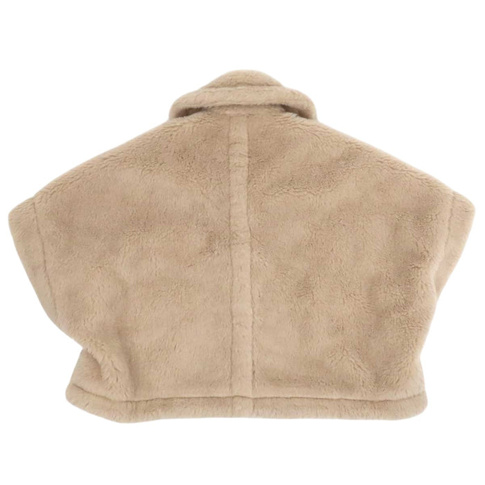 MAX MARA 
ロゴボタン ニューテルツォ アルパカ ウール サンド 
NEWTERZO テディベア ケープ