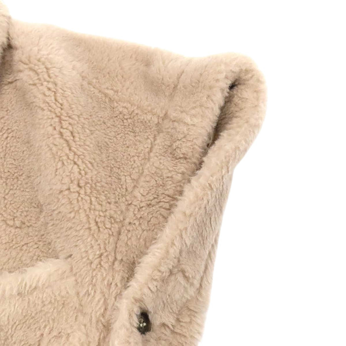 MAX MARA 
ロゴボタン ニューテルツォ アルパカ ウール サンド 
NEWTERZO テディベア ケープ