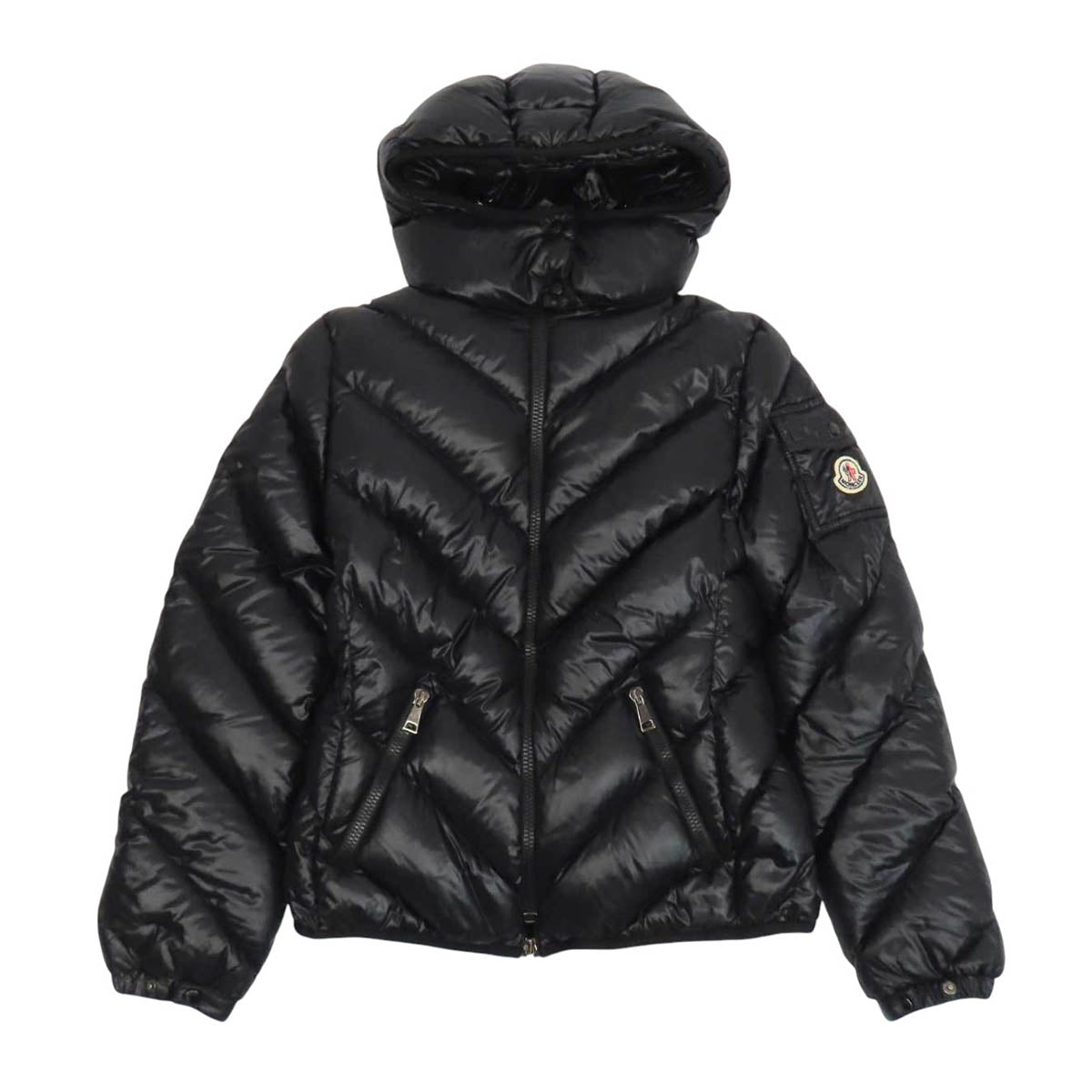 MONCLER ロゴ ワッペン フード ダブルジップ BROUEL ダウンジャケット 