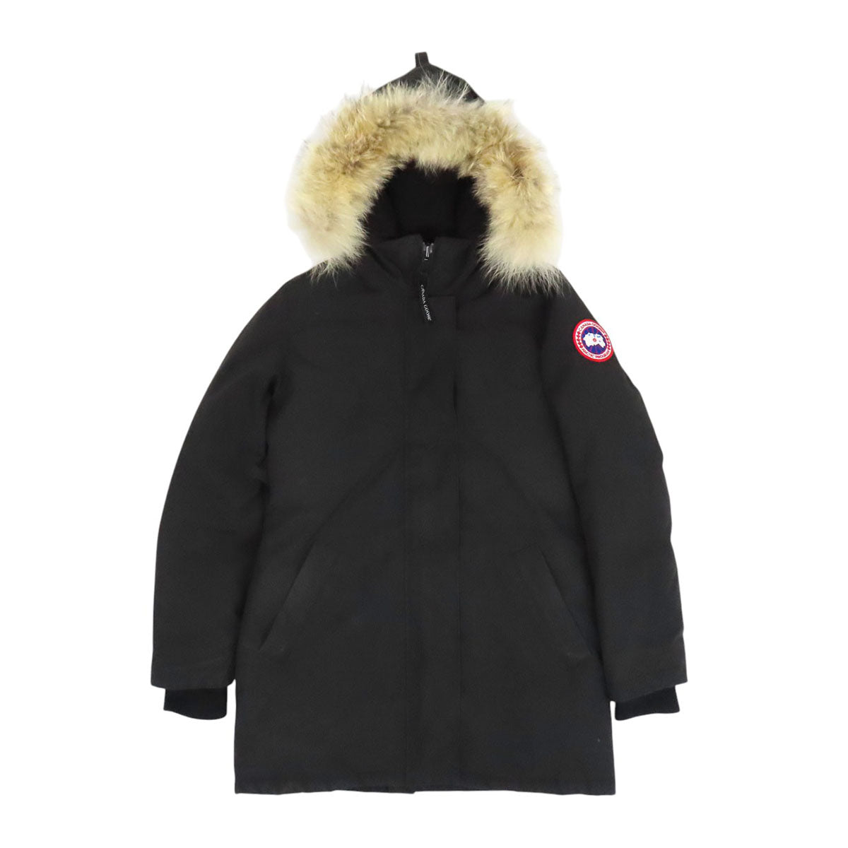 正規品  3037LA ブラックヴィクトリアパーカー CANADA GOOSE ロゴ ヴィクトリア パーカー ワッペン フード VICTORIA