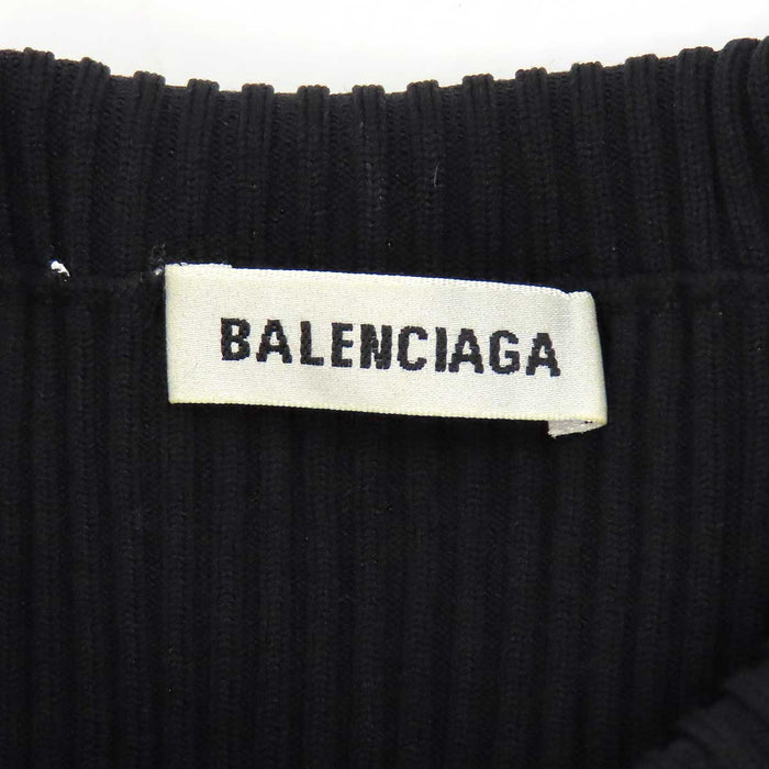 BALENCIAGA 
ハイネック ナイロン リブ タイト 総柄 
ロゴ 総柄 ワンピース