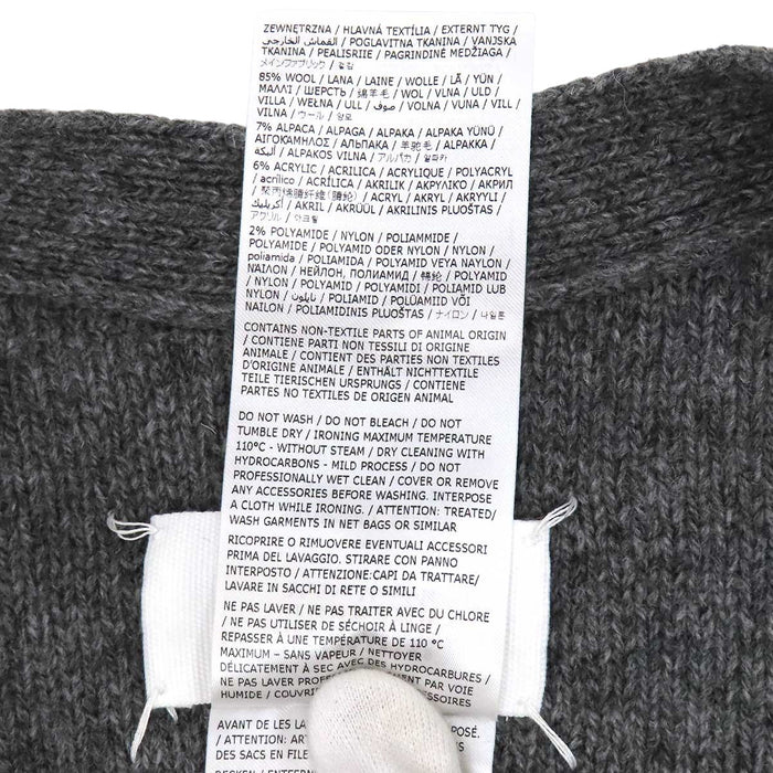 Maison Margiela 
ウール アルパカ ニット ダメージ 
アーガイル カーディガン