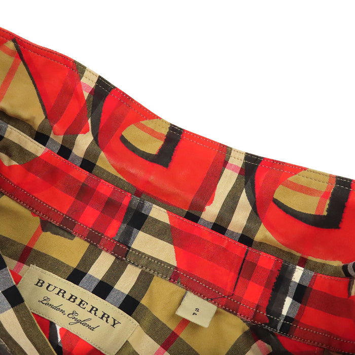 BURBERRY 
ロゴボタン コットン 
グラフィティ ノバチェック シャツ
