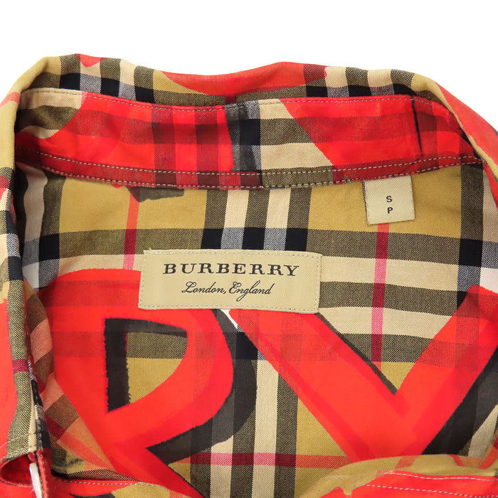 BURBERRY 
ロゴボタン コットン 
グラフィティ ノバチェック シャツ