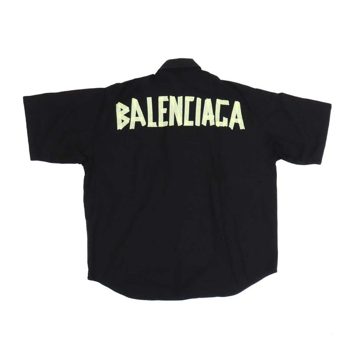 BALENCIAGA 
ロゴボタン 
バックロゴ ショートスリーブ コットン シャツ