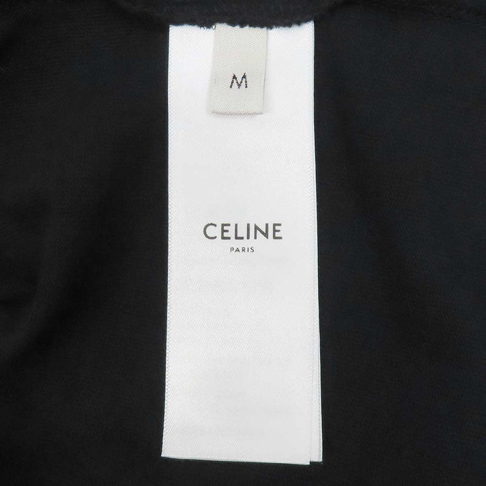 CELINE 
ロゴ コットン クルーネック 
トリオンフ 刺繍 ロングスリーブ Tシャツ