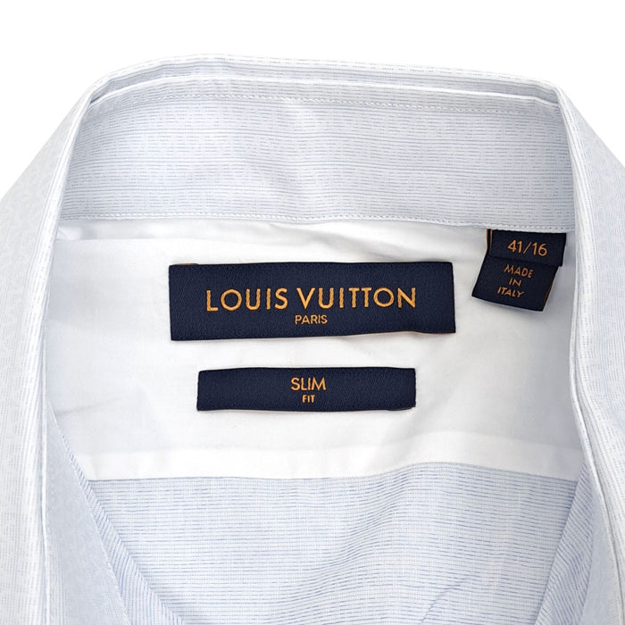 LOUIS VUITTON 
Cotton Button Shirt 
LV Logo Monogram Long-Sleeve Shirt