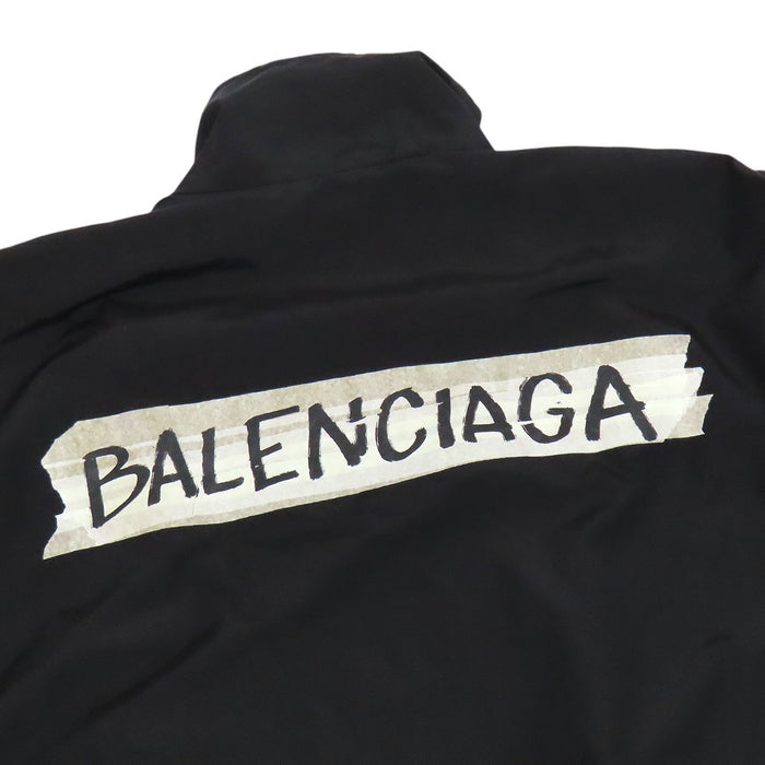 BALENCIAGA 
マスキングテープ ロゴ ダブルジップ ハイネック メッシュ コットン混 ナイロン混 
Masking Tape トラックスーツ ジャケット