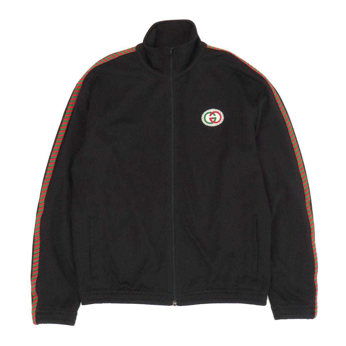 GUCCI GGロゴ トラックジャケット GUCCI ロゴ サイドライン ポリエステル GG ワッペン メッシュ トラック