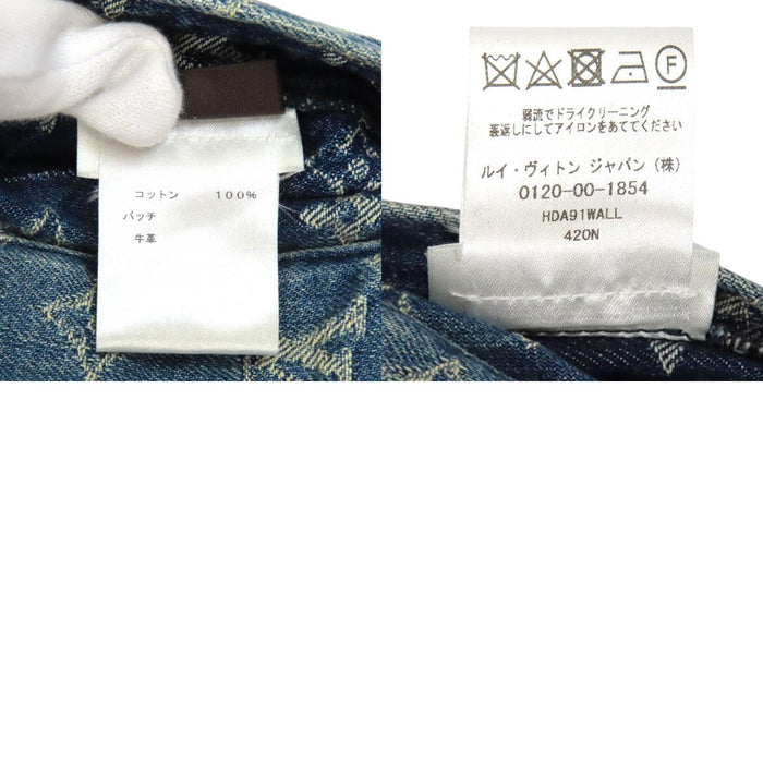 LOUIS VUITTON 
LV×SUPREME コットン ロゴボタン ジャカード 
シュプリーム コラボ モノグラム デニムジャケット