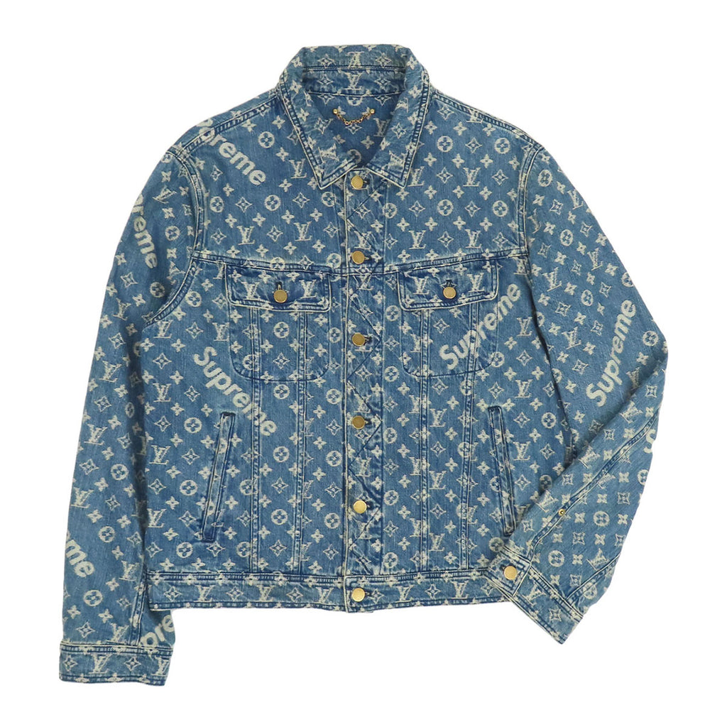 LOUIS VUITTON LV×SUPREME コットン ロゴボタン ジャカード