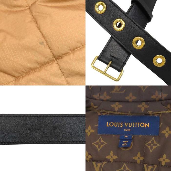 LOUIS VUITTON 
キルティング 中綿 ナイロン 
ショート ピロー パファー ラップコート 
モノグラム