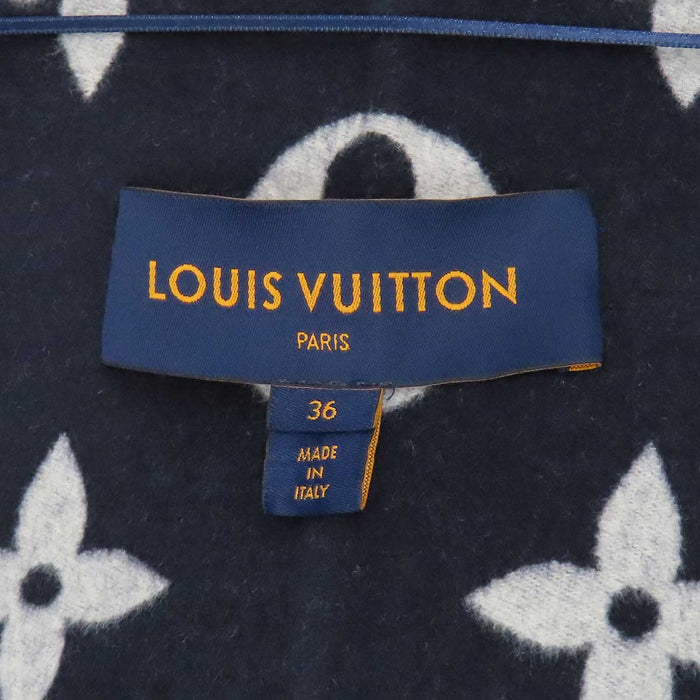 LOUIS VUITTON 
ウール ベルト付き 
モノグラム フーデッド ラップコート