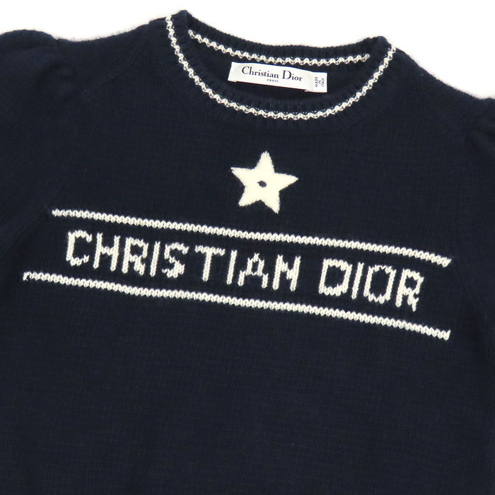 Dior 
ウール混 カシミヤ混 クルーネック スター 
ロゴ ショートスリーブ ニット