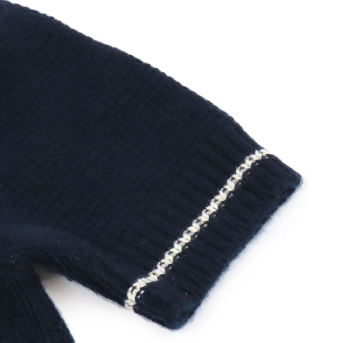 Dior Wool-blend Cashmere-blend Crew Neck Star Logo Short Sleeve Knit