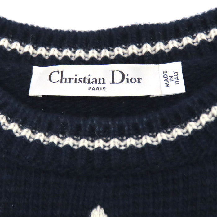 Dior 
ウール混 カシミヤ混 クルーネック スター 
ロゴ ショートスリーブ ニット