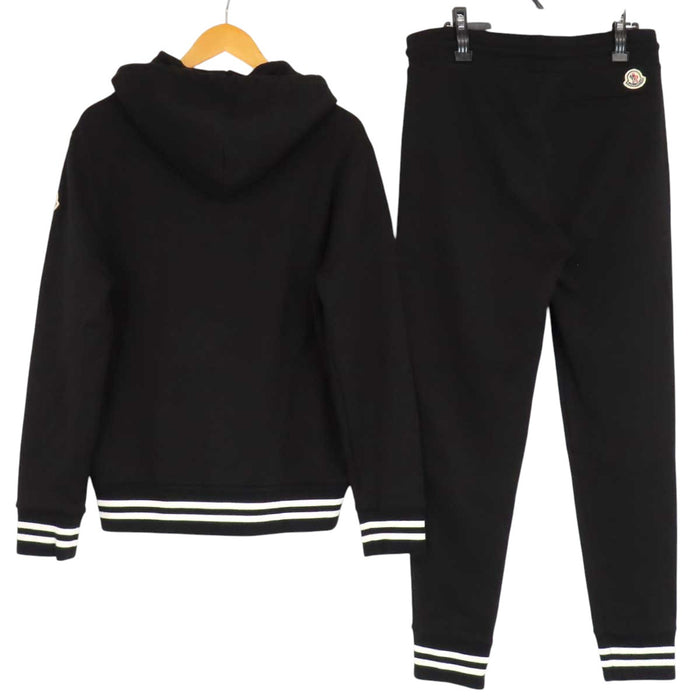 MONCLER 
ワッペン ジップアップ フーディ コットン 
スウェット セットアップ